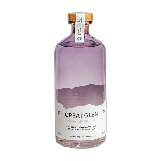 Great Glen Premium Scottish Gin, 70cl bottle on a white background