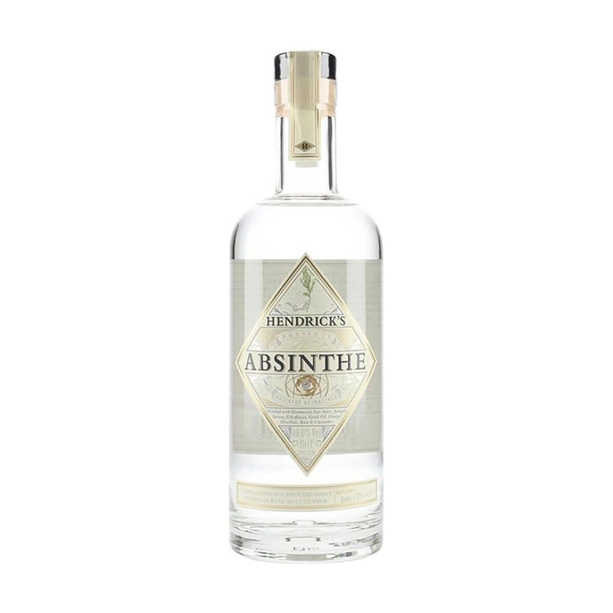 Hendrick's Absinthe 70cl bottle on a white background