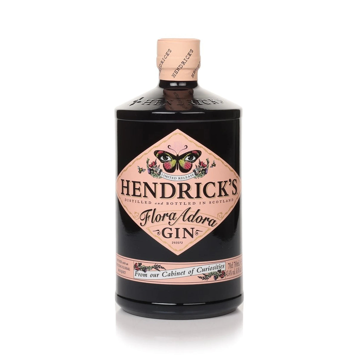 Hendrick's Flora Adora Gin 70cl bottle on a white background