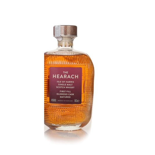 Isle of Harris The Hearach Oloroso Cask Matured Single Malt Scotch Whisky 70cl bottle on a white background