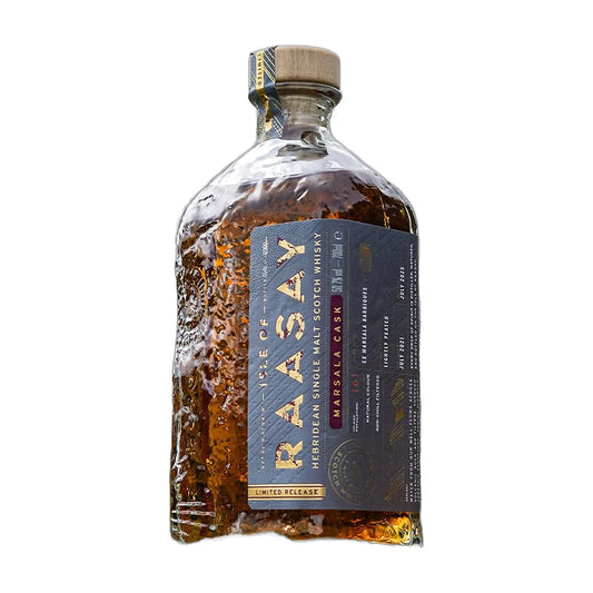 Isle of Raasay Marsala Cask Limited Release Single Malt Scotch Whisky, 70cl bottle on a white background