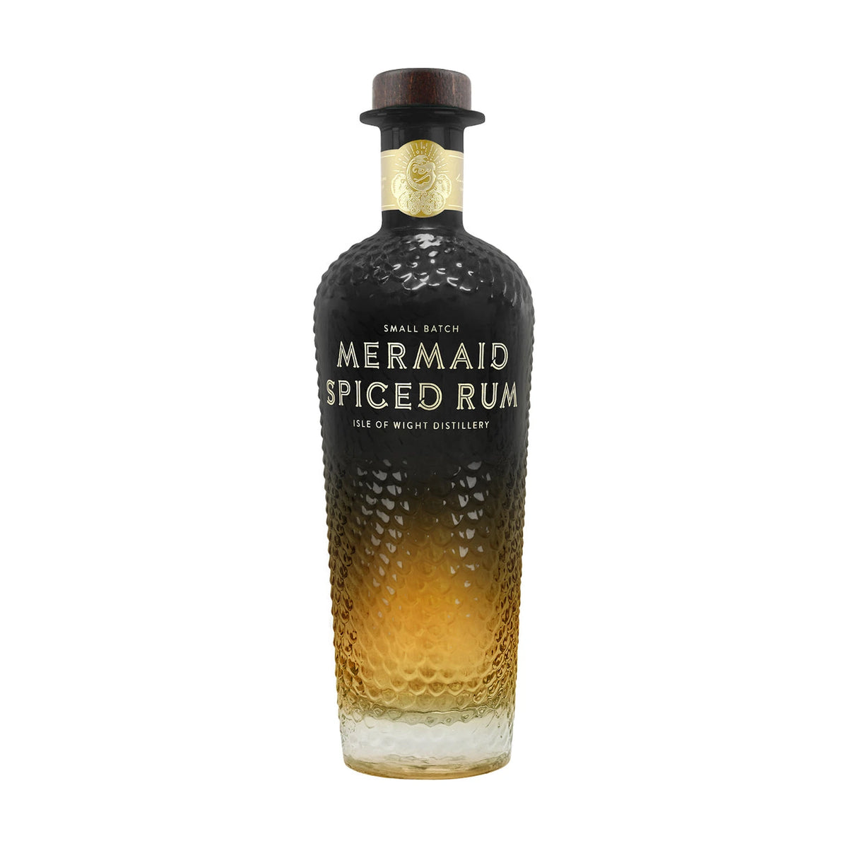 Isle of Wight Distillery Mermaid Spiced Rum, 70cl bottle on a white background