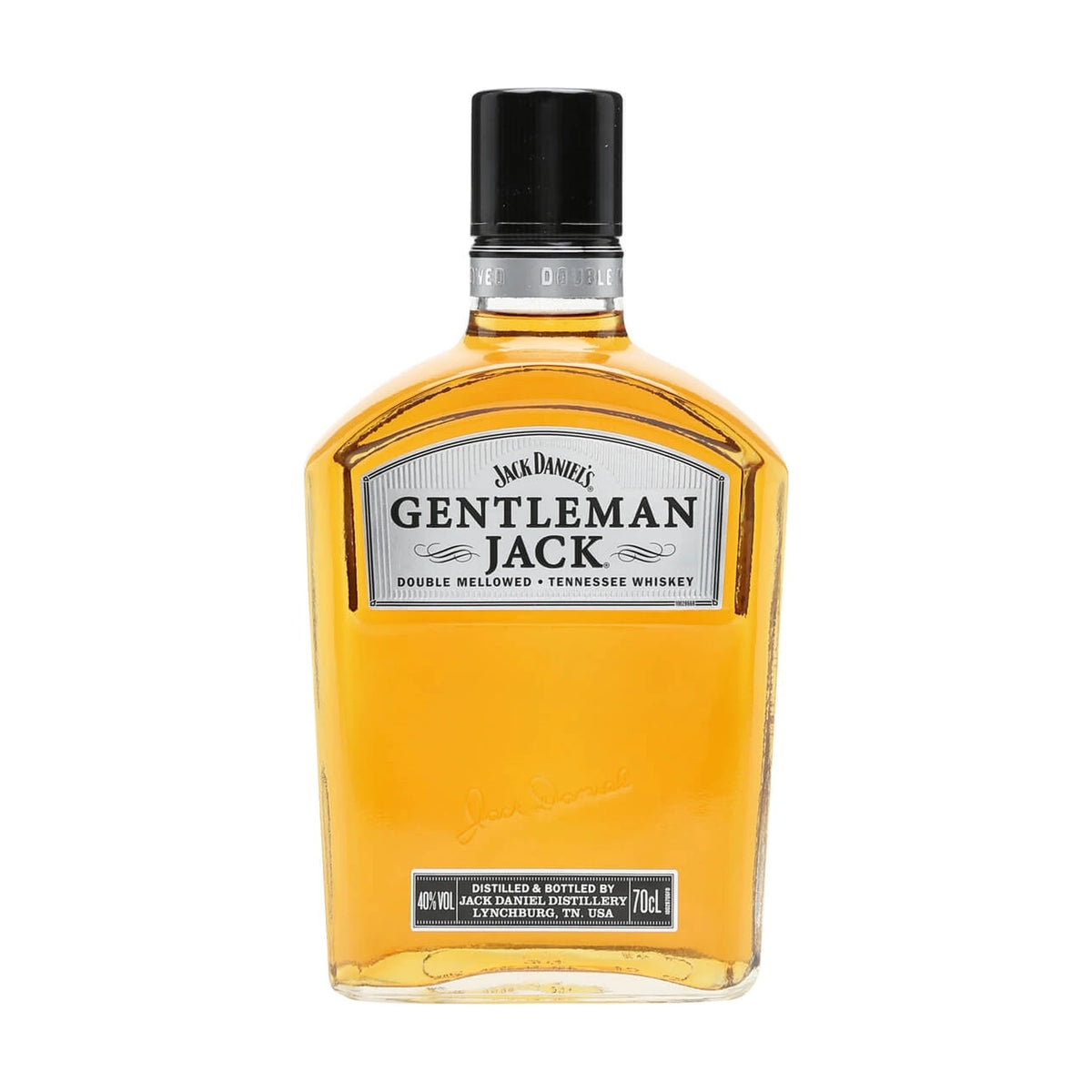 Jack Daniel's Gentleman Jack Double Mellowed Tennessee Whiskey, 70cl bottle on a white background