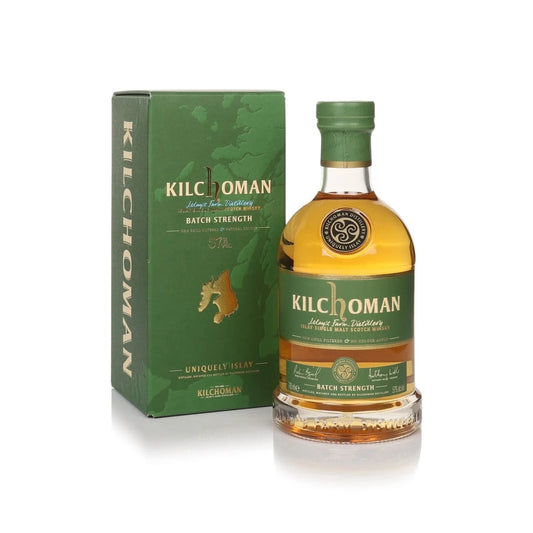 Kilchoman Batch Strength Islay Single Malt Scotch Whisky 70cl bottle on a white background