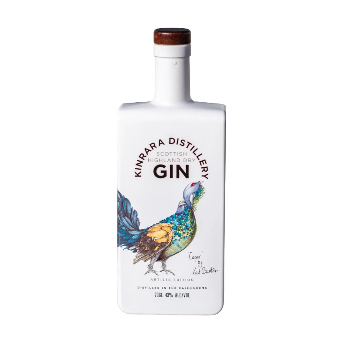 Kinrara Distillery Artists’ Caper Gin 70cl bottle on a white background