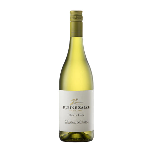 Bottle of Kleine Zalze Cellar Selection Bush Vines Chenin Blanc, Western Cape, South Africa, 75cl, on a white background