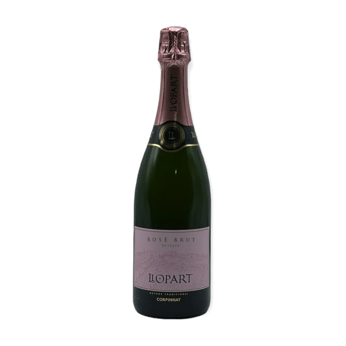 Llopart Corpinnat Rosé Brut Reserva, Penedès, Spain, 75cl bottle on a white background