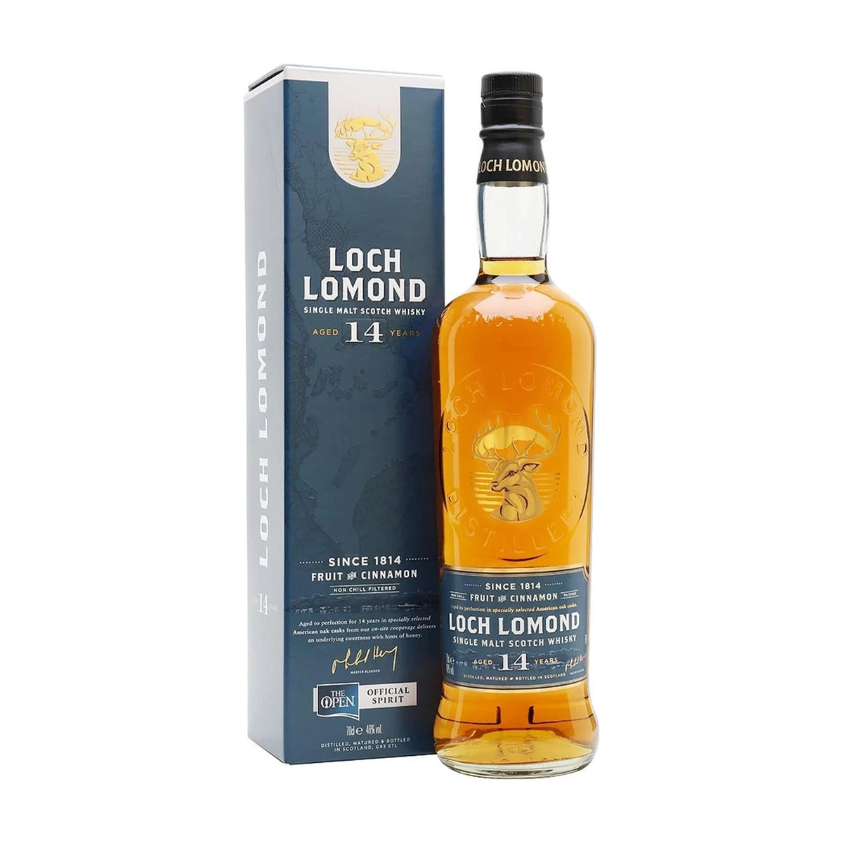 Loch Lomond 14 Year Old Highland Single Malt Scotch Whisky 70cl bottle on a white background