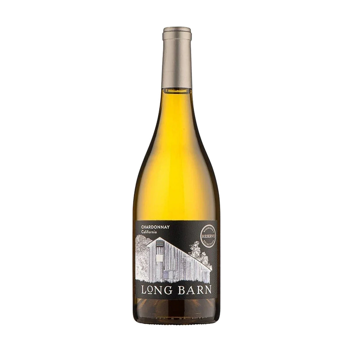 Long Barn Chardonnay, 75cl bottle on a white background