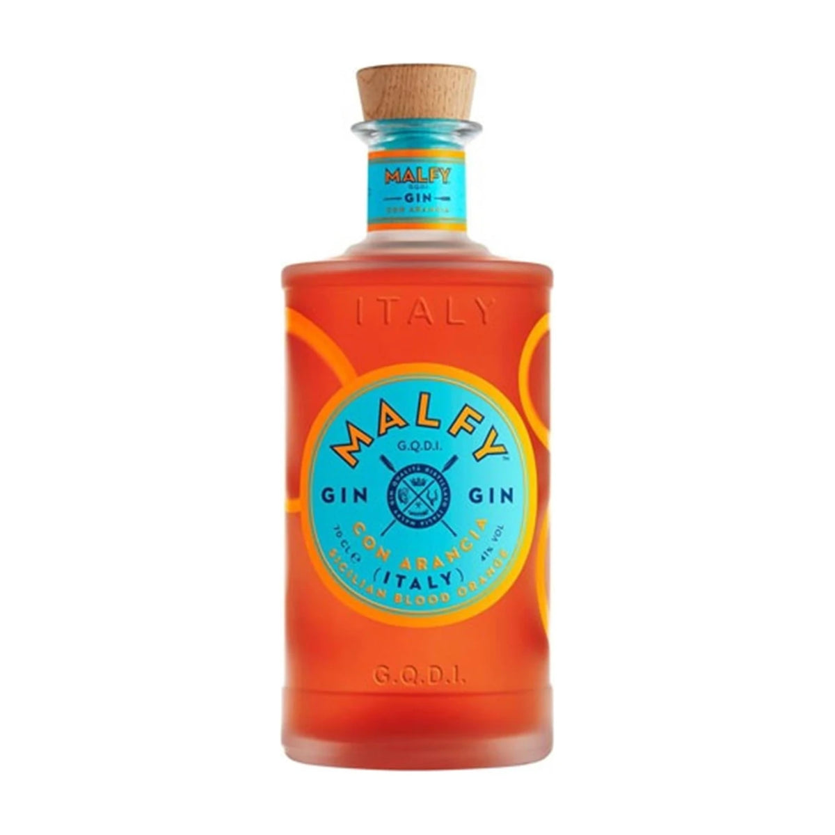 Malfy Con Arancia Sicilian Blood Orange Gin 70cl bottle on a white background