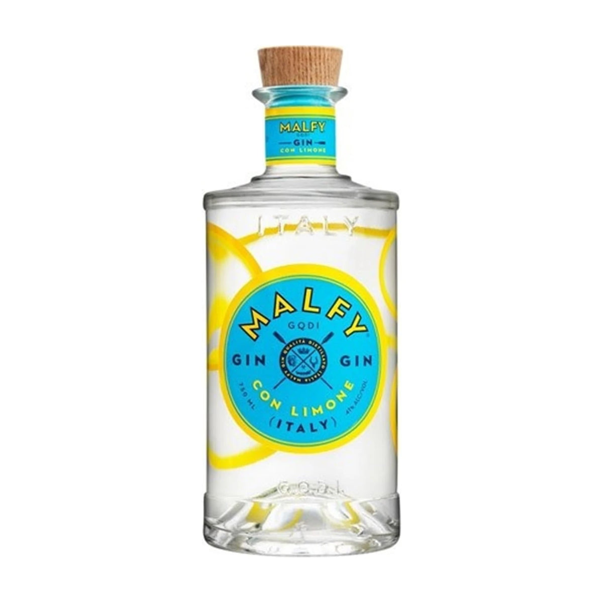 Malfy Con Limone Gin 70cl bottle on a white background