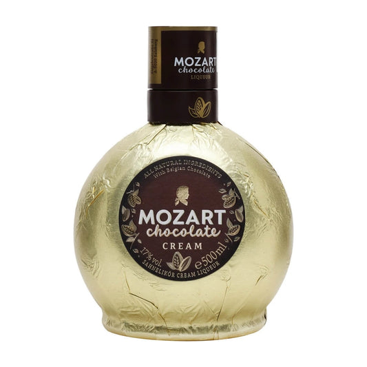 Mozart Chocolate Cream Liqueur 50cl bottle on a white background