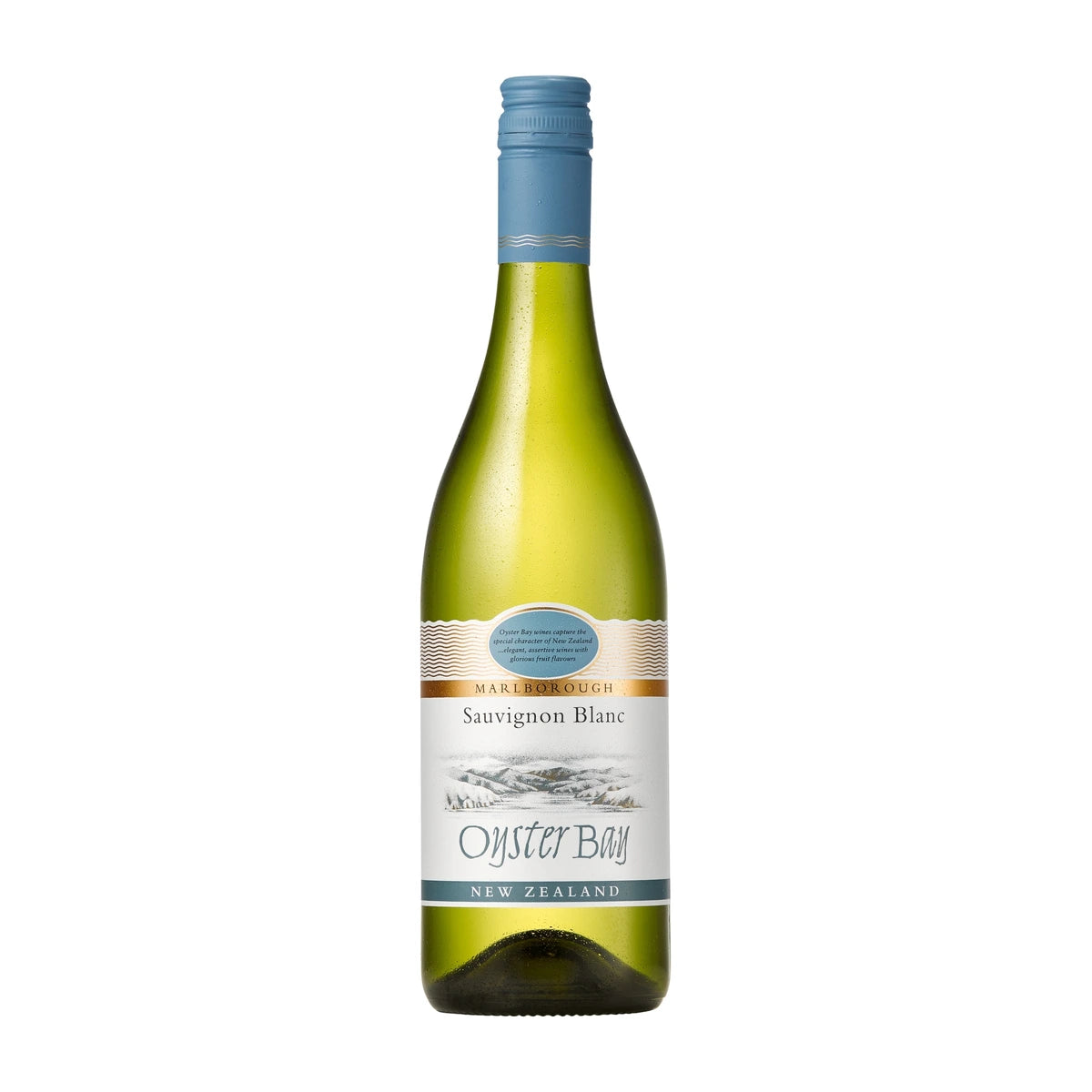 Oyster Bay Sauvignon Blanc 75cl bottle on a white background