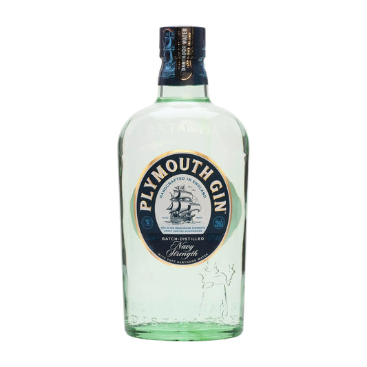 Plymouth Navy Strength Gin 70cl bottle on a white background