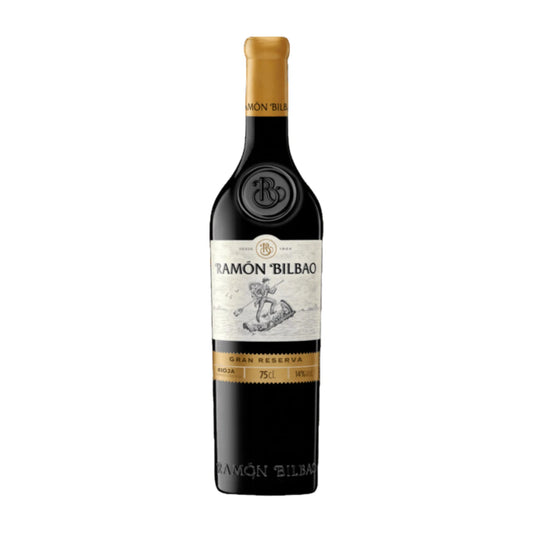 Ramon Bilbao Rioja Gran Reserva 75cl bottle on a white background
