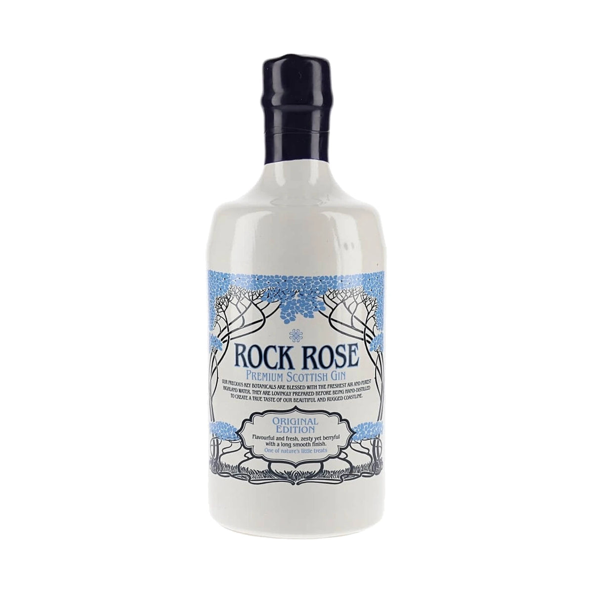 Rock Rose Original Edition Scottish Gin 70cl bottle on a white background