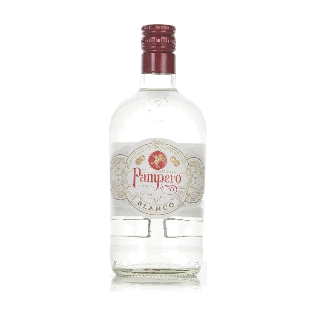 Ron Pampero Blanco Rum, 70cl bottle on a white background