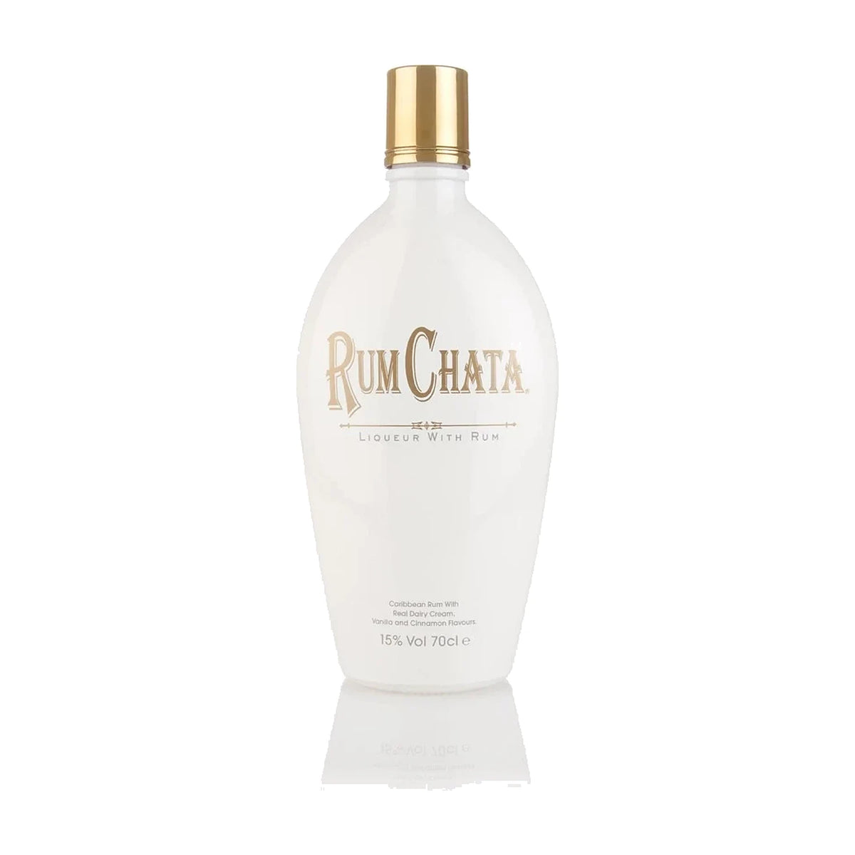 RumChata Cream Liqueur, 70cl bottle on a white background