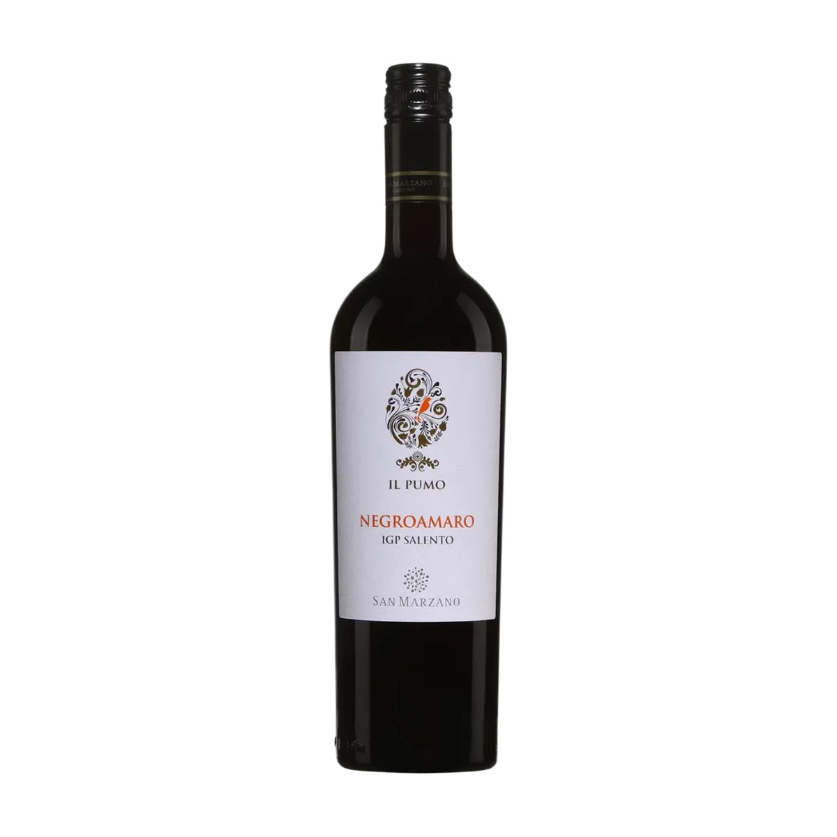 San Marzano 'Il Pumo' Negroamaro, Puglia, Italy, 75cl bottle on a white background