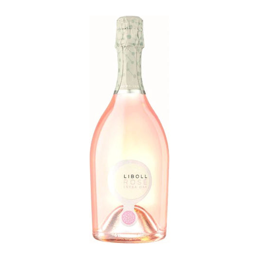 San Marzano Liboll Spumante Rose Extra Dry sparkling wine 75cl bottle on a white background
