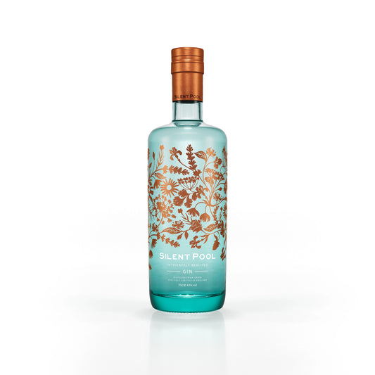 Silent Pool Gin, 70cl bottle on a white background