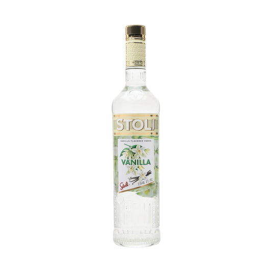 Stoli Vanilla Vodka 70cl bottle on a white background