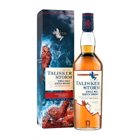 Talisker Storm Island Single Malt Scotch Whisky 70cl bottle on a white background