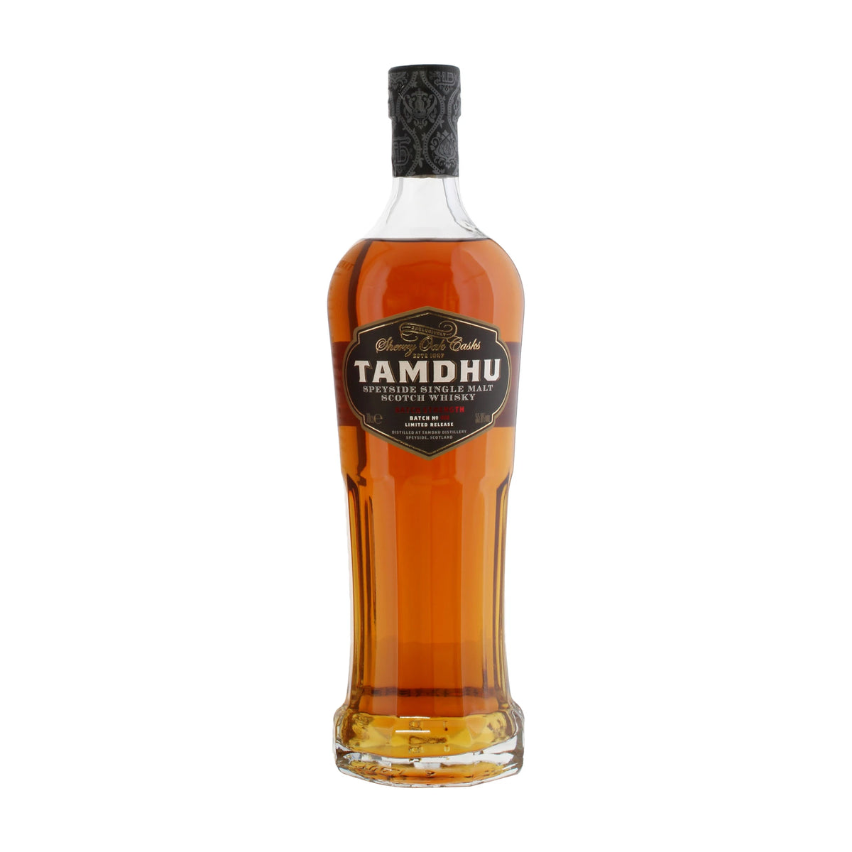 Tamdhu Batch Strength No. 8 Speyside Single Malt Scotch Whisky 70cl bottle on a white background