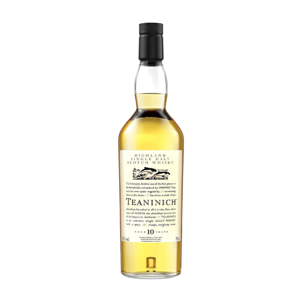 Teaninich 10 Year Old Flora & Fauna Highland Single Malt Scotch Whisky, 70cl bottle on a white background