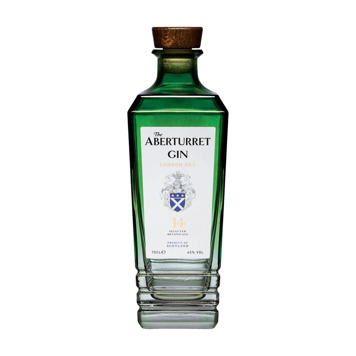 The Aberturret Gin, 70cl bottle on a white background