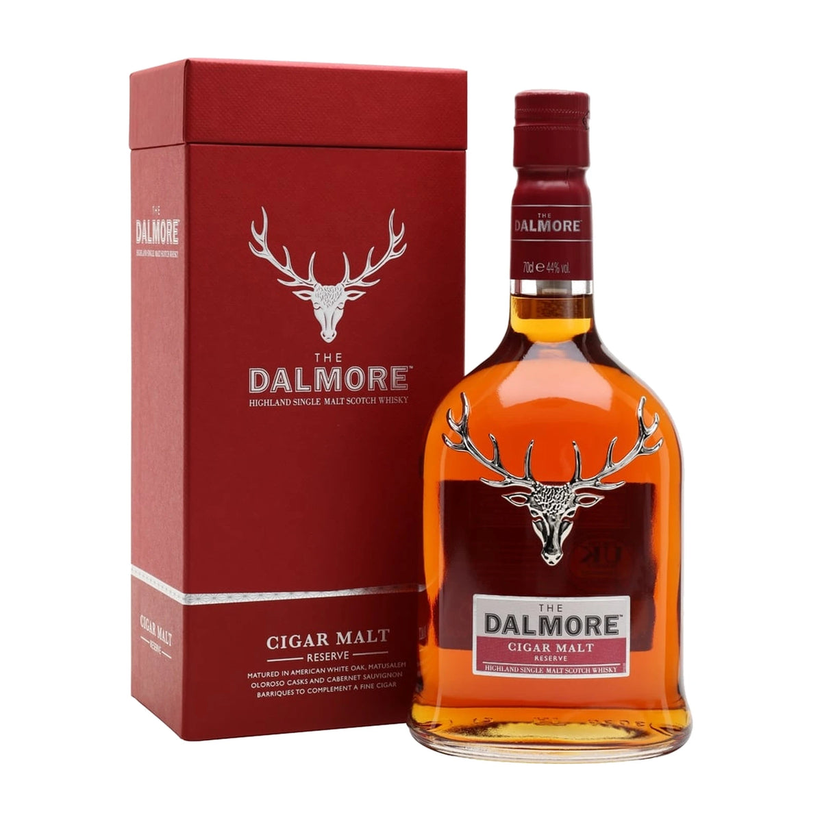 The Dalmore Cigar Malt Reserve Highland Single Malt 70cl bottle on a white background