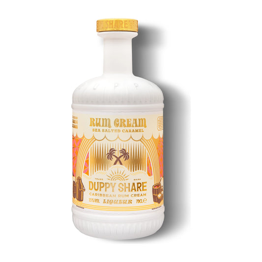 The Duppy Share Salted Caramel Rum Cream Liqueur 70cl bottle, 15% ABV Caribbean rum cream