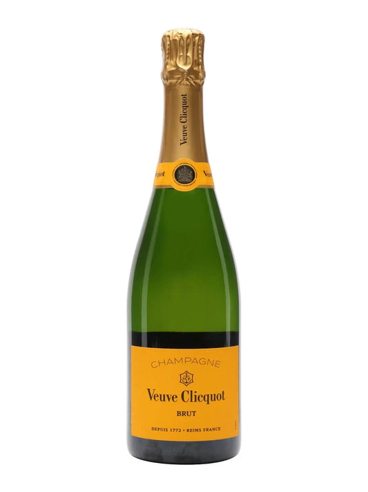 Veuve Clicquot Yellow Label Brut NV Champagne 75cl bottle on a white background