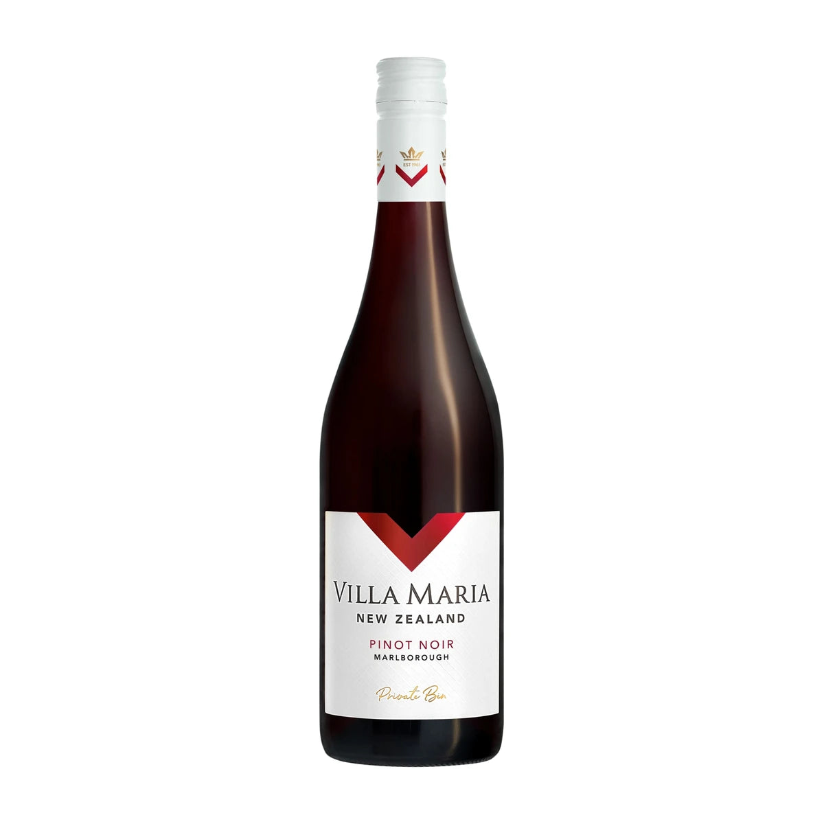 Villa Maria Private Bin Pinot Noir 75cl bottle on a white background