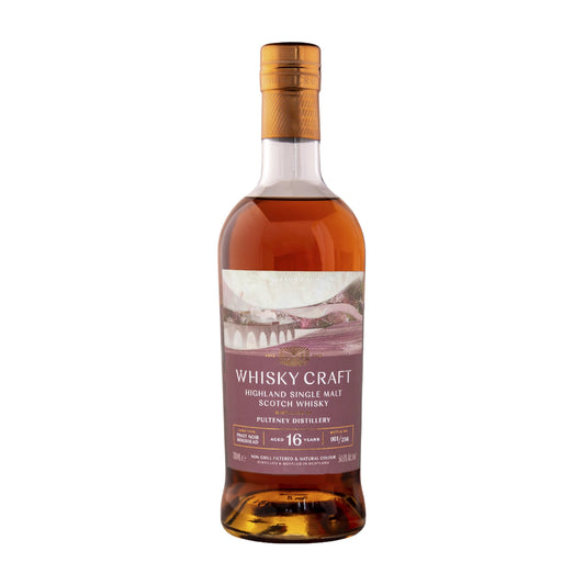 Whisky Craft Pulteney 16 Year Old Pinot Noir Cask Highland Single Malt Scotch Whisky bottle, 70cl